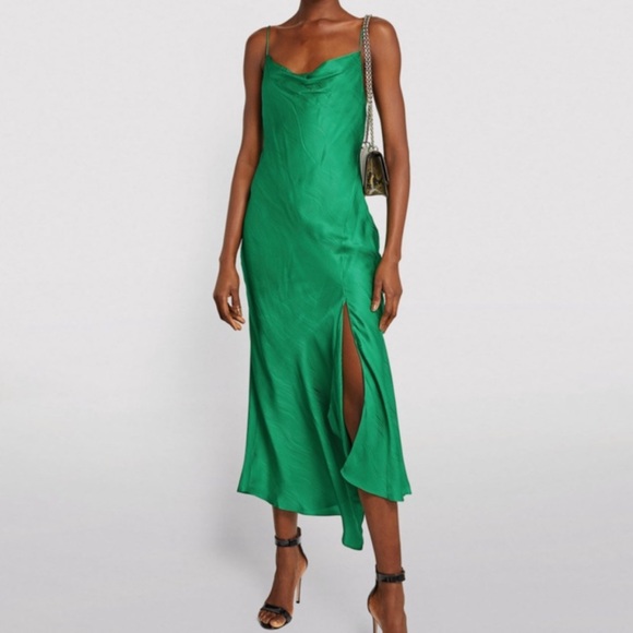 ALICE + OLIVIA green harmony silk dress - Picture 1 of 6